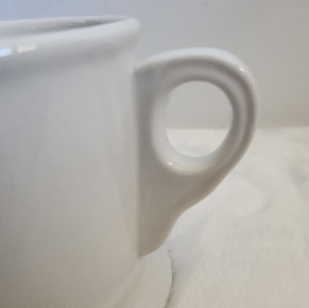 Anthropologie White Black Letter Initial Monogram J Coffee Cup Mug 12 Oz - Picture 7 of 10